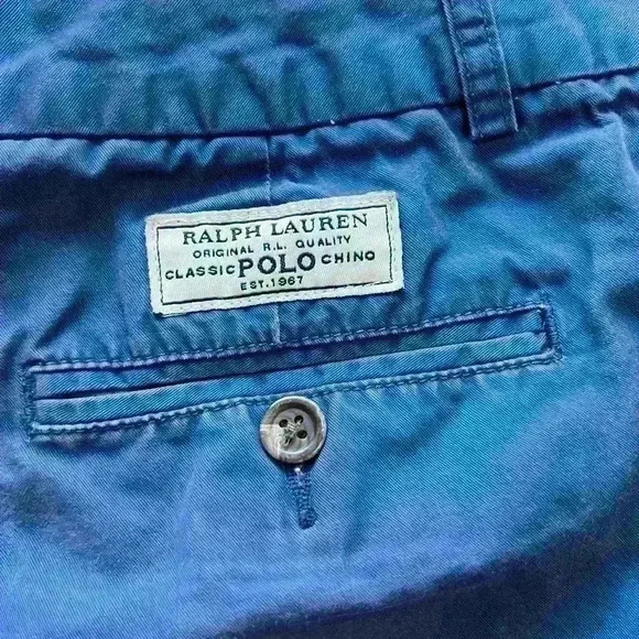 Polo Ralph Lauren Boys’ Classic Chino Shorts Solid  Navy Blue Size 14 youth - Picture 6 of 9